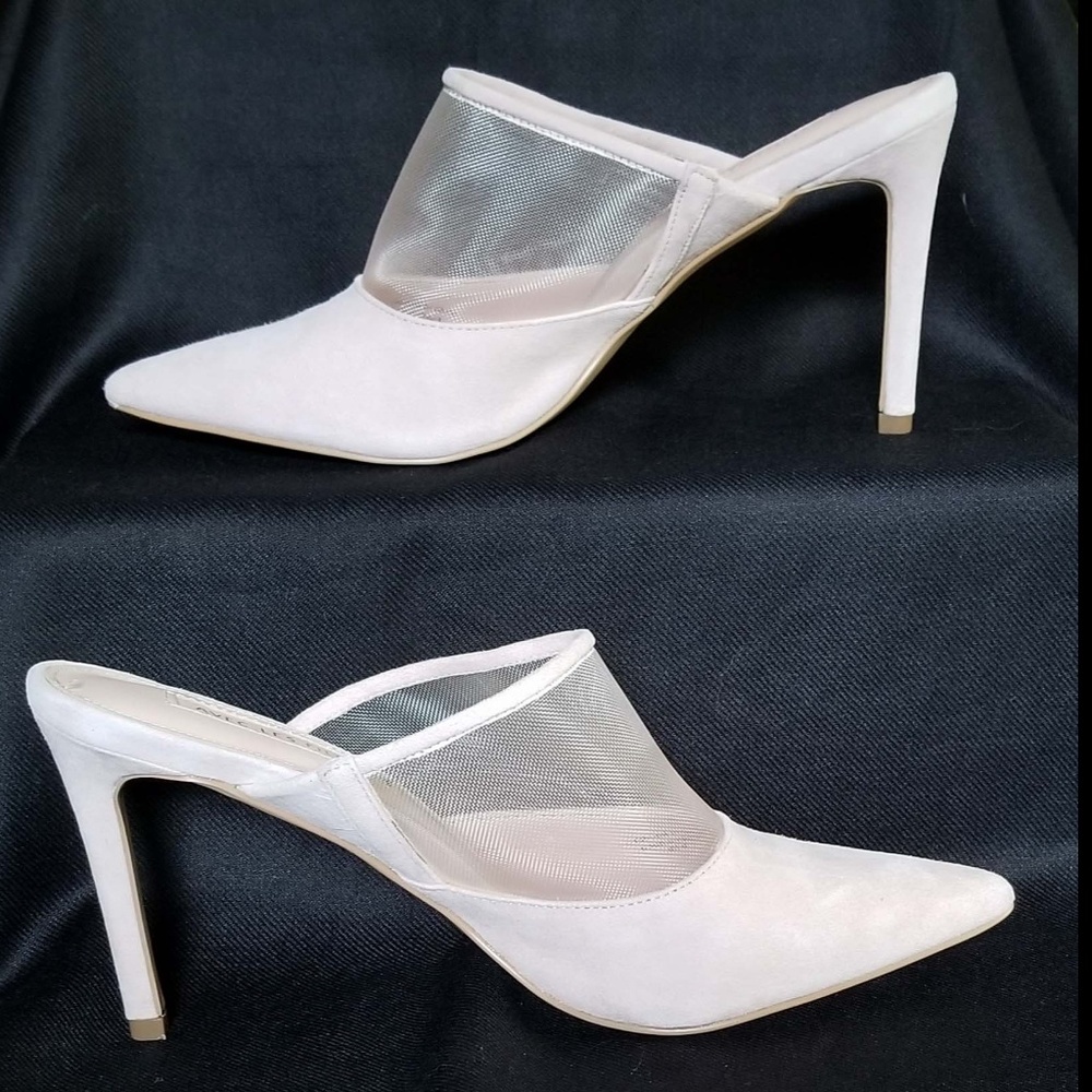 Avec Les Filles Joelle Suede and Mesh Mules Pink Sz 6.5 NWT…